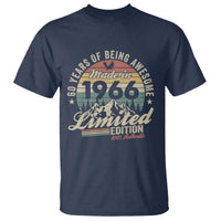 60th Birthday Made In 1966 T Shirt 60 Years Of Being Awesome Vintage Limited Edition