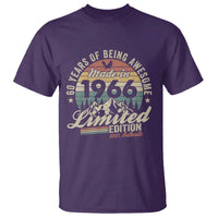60th Birthday Made In 1966 T Shirt 60 Years Of Being Awesome Vintage Limited Edition