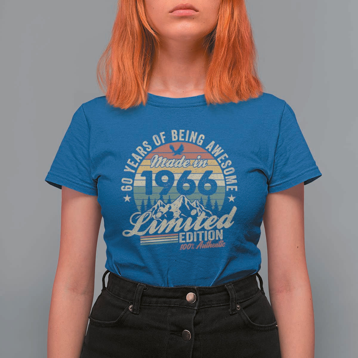 60th Birthday Made In 1966 T Shirt For Women 60 Years Of Being Awesome Vintage Limited Edition