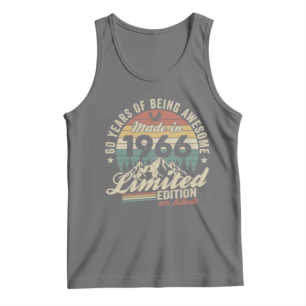 60th Birthday Made In 1966 Tank Top 60 Years Of Being Awesome Vintage Limited Edition