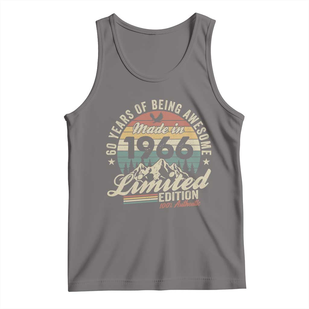 60th Birthday Made In 1966 Tank Top 60 Years Of Being Awesome Vintage Limited Edition