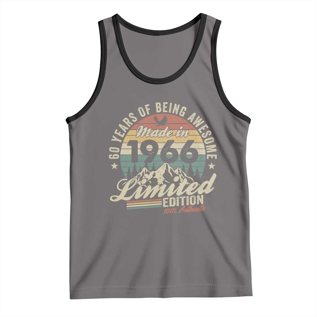 60th Birthday Made In 1966 Tank Top 60 Years Of Being Awesome Vintage Limited Edition