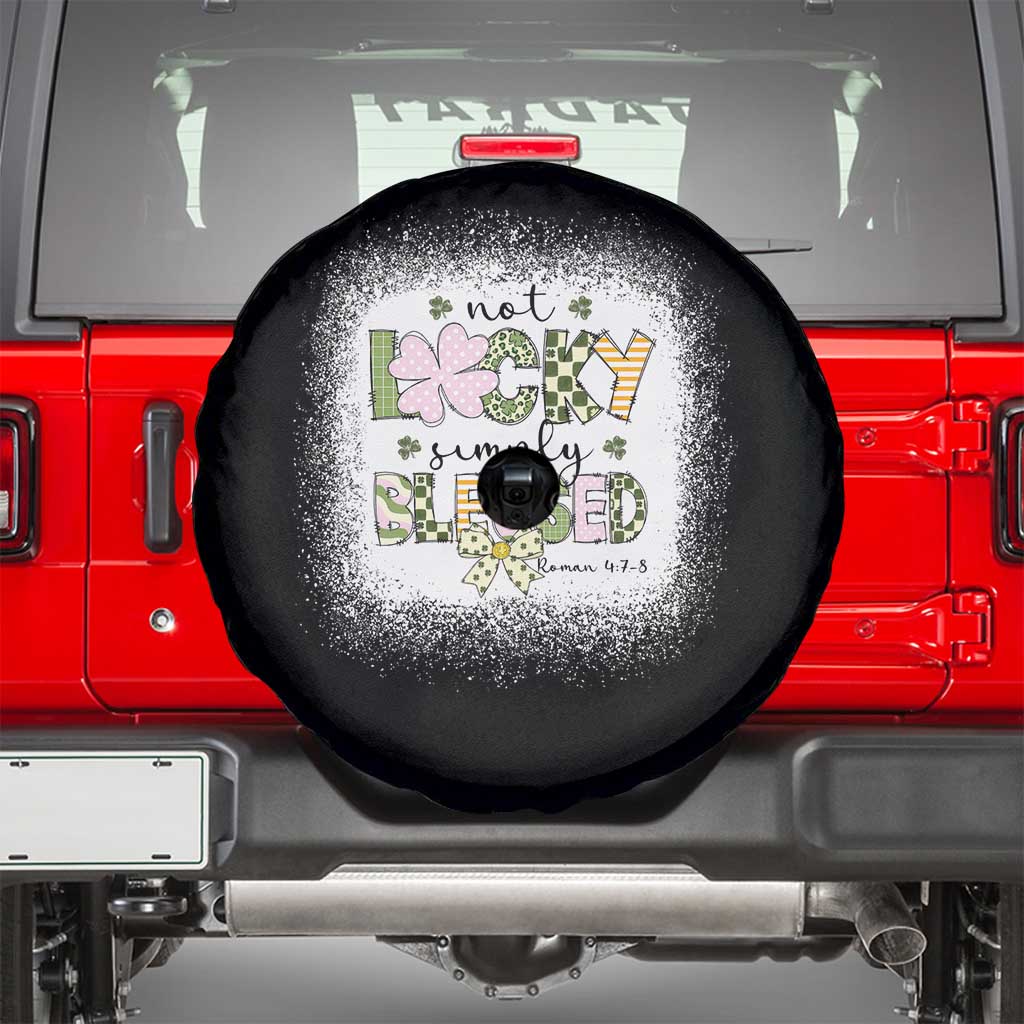Not Lucky Simply Blessed Spare Tire Cover Blessed Christian Shamrocks St Patricks Day