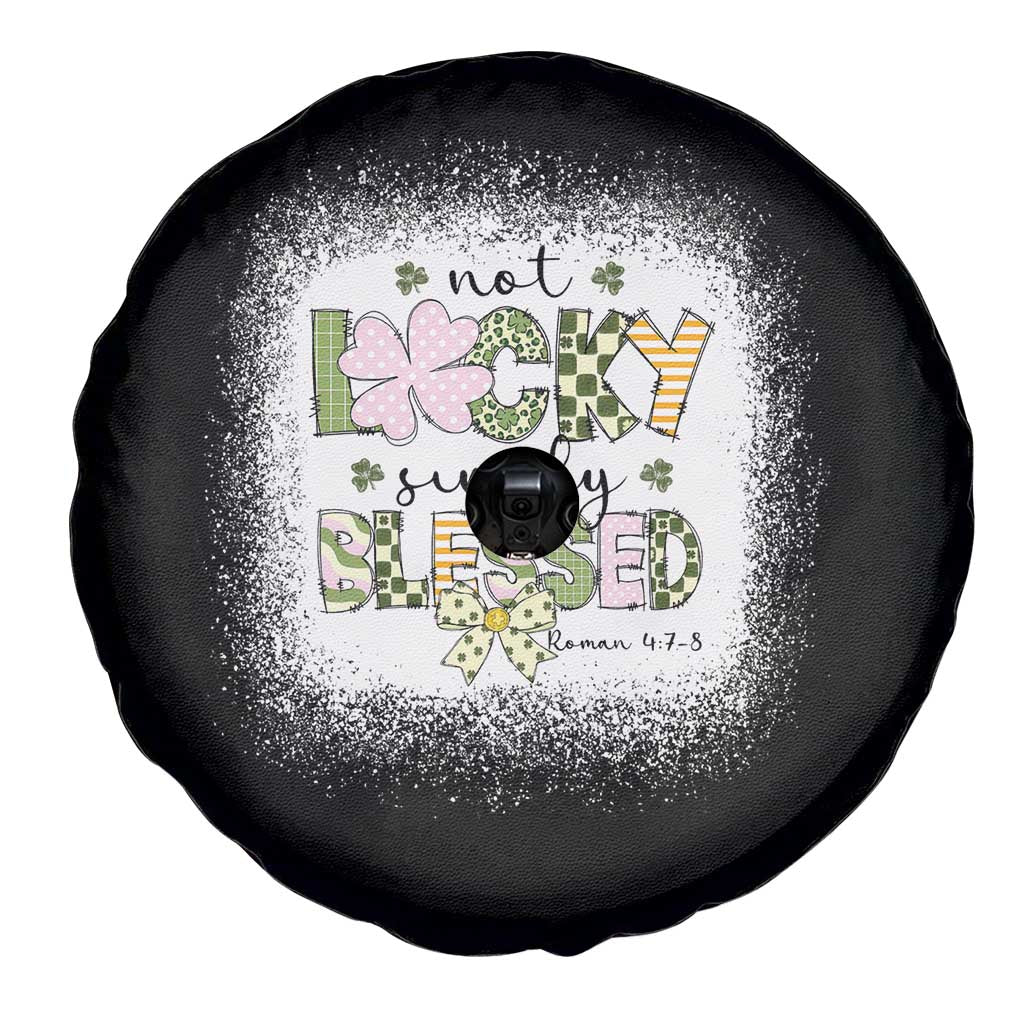 Not Lucky Simply Blessed Spare Tire Cover Blessed Christian Shamrocks St Patricks Day