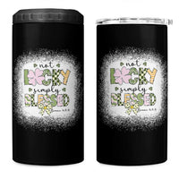 Not Lucky Simply Blessed 4 in 1 Can Cooler Tumbler Blessed Christian Shamrocks St Patricks Day