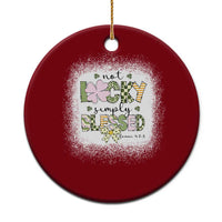 Not Lucky Simply Blessed Ceramic Ornament Blessed Christian Shamrocks St Patricks Day - Wonder Print Shop