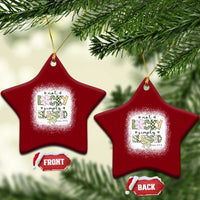 Not Lucky Simply Blessed Ceramic Ornament Blessed Christian Shamrocks St Patricks Day - Wonder Print Shop