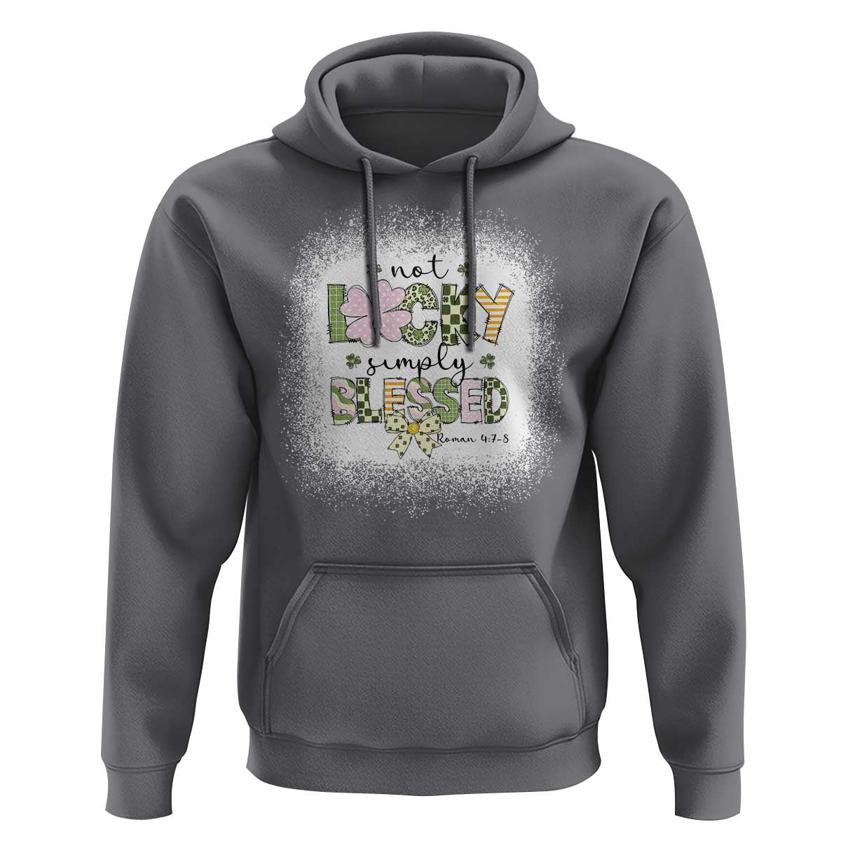 Not Lucky Simply Blessed Hoodie Blessed Christian Shamrocks St Patricks Day