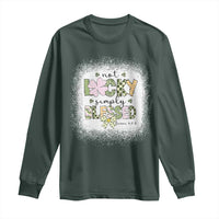 Not Lucky Simply Blessed Long Sleeve Shirt Blessed Christian Shamrocks St Patricks Day