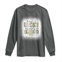 Not Lucky Simply Blessed Long Sleeve Shirt Blessed Christian Shamrocks St Patricks Day