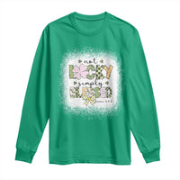 Not Lucky Simply Blessed Long Sleeve Shirt Blessed Christian Shamrocks St Patricks Day