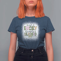 Not Lucky Simply Blessed T Shirt For Women Blessed Christian Shamrocks St Patricks Day