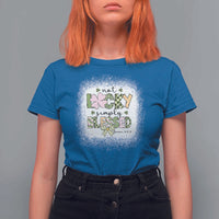 Not Lucky Simply Blessed T Shirt For Women Blessed Christian Shamrocks St Patricks Day