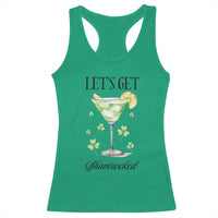Funny Irish St Patrick's Day Cocktail Racerback Tank Top Let's Get Shamrocked Irish Festival