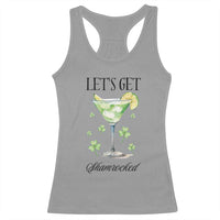 Funny Irish St Patrick's Day Cocktail Racerback Tank Top Let's Get Shamrocked Irish Festival