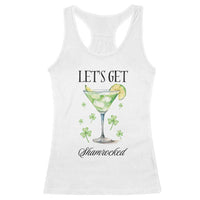 Funny Irish St Patrick's Day Cocktail Racerback Tank Top Let's Get Shamrocked Irish Festival
