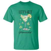 Funny Irish St Patrick's Day Cocktail T Shirt Let's Get Shamrocked Irish Festival