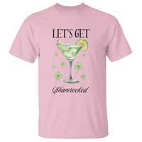 Funny Irish St Patrick's Day Cocktail T Shirt Let's Get Shamrocked Irish Festival
