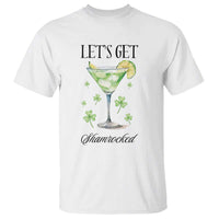 Funny Irish St Patrick's Day Cocktail T Shirt Let's Get Shamrocked Irish Festival