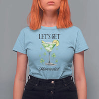 Funny Irish St Patrick's Day Cocktail T Shirt For Women Let's Get Shamrocked Irish Festival