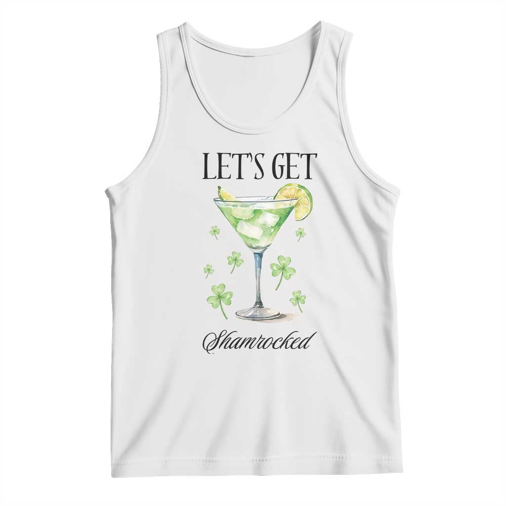 Funny Irish St Patrick's Day Cocktail Tank Top Let's Get Shamrocked Irish Festival