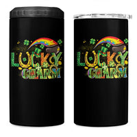 Funny St Patrick's Day Lucky Charm 4 in 1 Can Cooler Tumbler Rainbow Gold Pot Clover