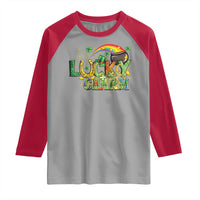 Funny St Patrick's Day Lucky Charm Raglan Shirt Rainbow Gold Pot Clover