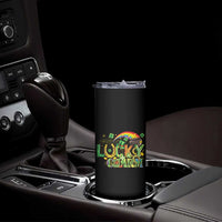 Funny St Patrick's Day Lucky Charm Skinny Tumbler Rainbow Gold Pot Clover