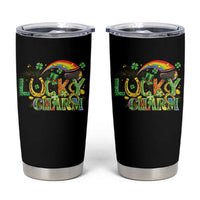 Funny St Patrick's Day Lucky Charm Tumbler Cup Rainbow Gold Pot Clover