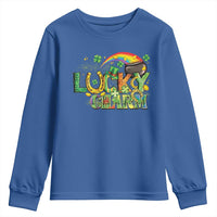 Funny St Patrick's Day Lucky Charm Youth Sweatshirt Rainbow Gold Pot Clover
