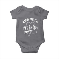 Funny Kiss Me I'm Irish St Patricks Day Baby Onesie Vintage Shamrock
