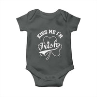 Funny Kiss Me I'm Irish St Patricks Day Baby Onesie Vintage Shamrock