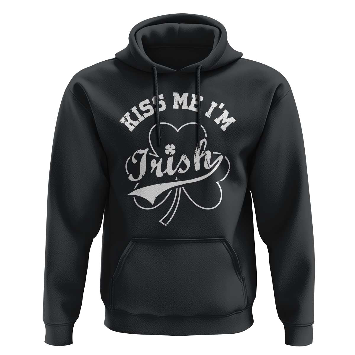 Funny Kiss Me I'm Irish St Patricks Day Hoodie Vintage Shamrock