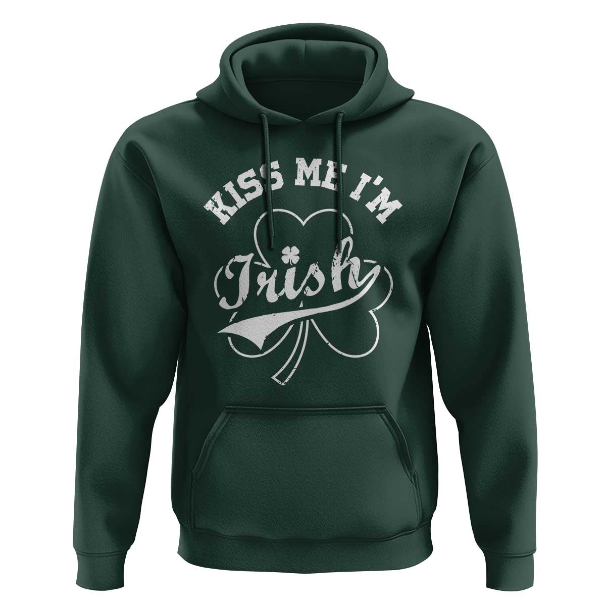 Funny Kiss Me I'm Irish St Patricks Day Hoodie Vintage Shamrock