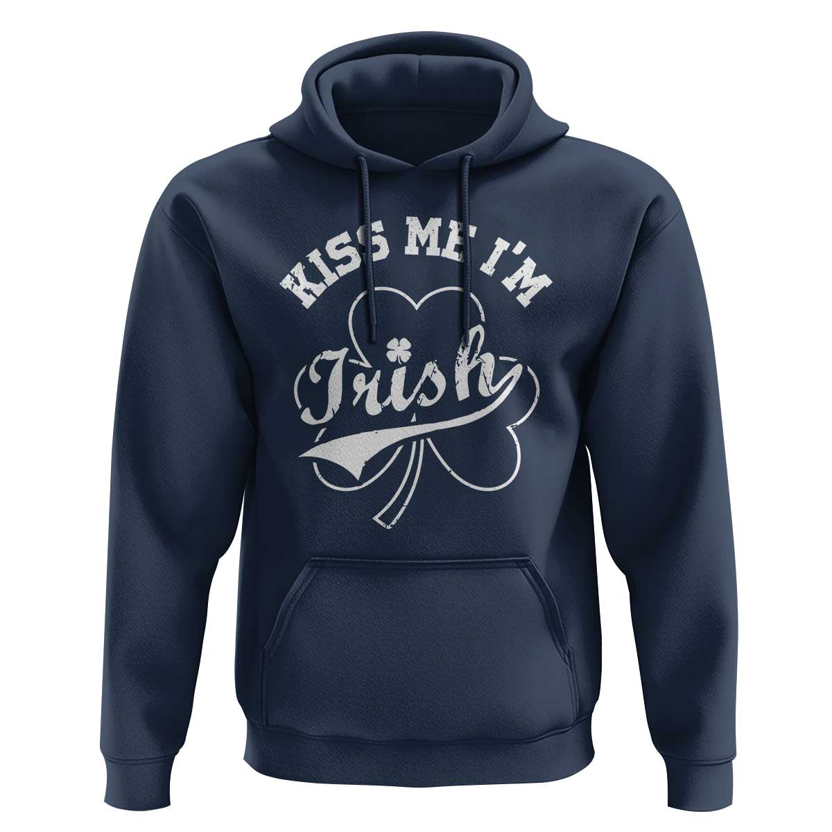 Funny Kiss Me I'm Irish St Patricks Day Hoodie Vintage Shamrock