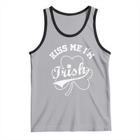 Funny Kiss Me I'm Irish St Patricks Day Tank Top Vintage Shamrock