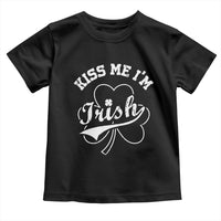 Funny Kiss Me I'm Irish St Patricks Day Toddler T Shirt Vintage Shamrock