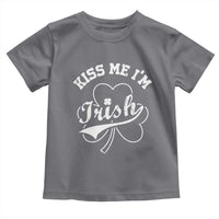 Funny Kiss Me I'm Irish St Patricks Day Toddler T Shirt Vintage Shamrock