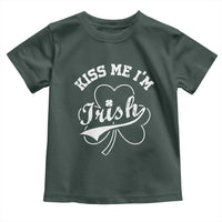 Funny Kiss Me I'm Irish St Patricks Day Toddler T Shirt Vintage Shamrock