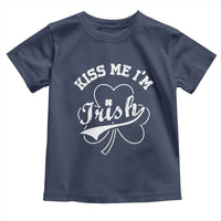 Funny Kiss Me I'm Irish St Patricks Day Toddler T Shirt Vintage Shamrock