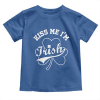 Funny Kiss Me I'm Irish St Patricks Day Toddler T Shirt Vintage Shamrock