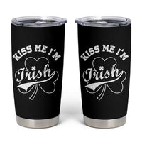 Funny Kiss Me I'm Irish St Patricks Day Tumbler Cup Vintage Shamrock