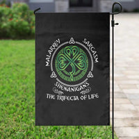 Funny St Patricks Day Irish Pride Garden Flag Malarkey Sarcasm Shenanigans The Trifecta Of Life