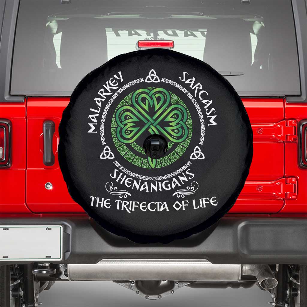 Funny St Patricks Day Irish Pride Spare Tire Cover Malarkey Sarcasm Shenanigans The Trifecta Of Life