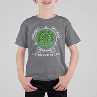 Funny St Patricks Day Irish Pride T Shirt For Kid Malarkey Sarcasm Shenanigans The Trifecta Of Life