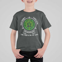 Funny St Patricks Day Irish Pride T Shirt For Kid Malarkey Sarcasm Shenanigans The Trifecta Of Life
