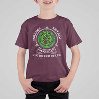 Funny St Patricks Day Irish Pride T Shirt For Kid Malarkey Sarcasm Shenanigans The Trifecta Of Life