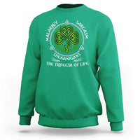 Funny St Patricks Day Irish Pride Sweatshirt Malarkey Sarcasm Shenanigans The Trifecta Of Life