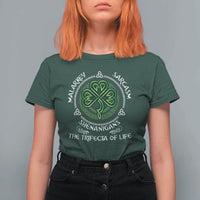 Funny St Patricks Day Irish Pride T Shirt For Women Malarkey Sarcasm Shenanigans The Trifecta Of Life