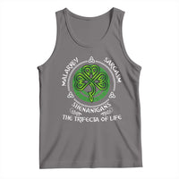 Funny St Patricks Day Irish Pride Tank Top Malarkey Sarcasm Shenanigans The Trifecta Of Life